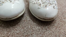 Biele topánky na podpätkoch veľ.33 - 5