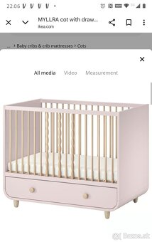 Detská postieľka Myllra IKEA 120x60 - 5