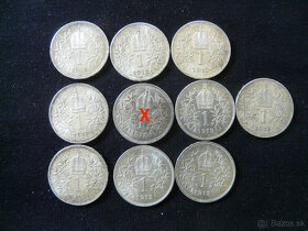 2 korona kb, 1 koruna bz, fji - 5
