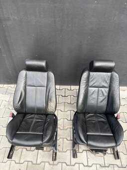Predám sedačky BMW E39 – čierna koža, dobrý stav - 5