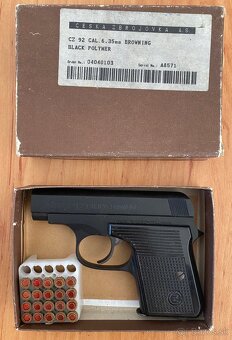 - - - Pištoľ ČZ vzor 92 - kaliber 6.35 Browning - - - - 5