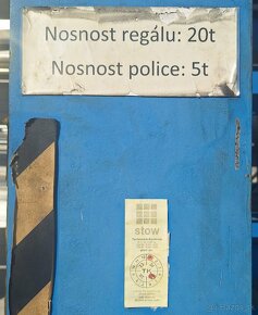 kovový regál 2 ks, 2x4x7m, 5400 kg - 5