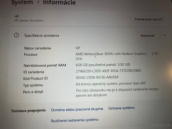 HP 15s AMD Athlon Silver - 5