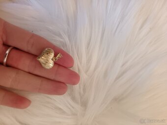 Zlatý prívesok 14k 1gram srdce - 5