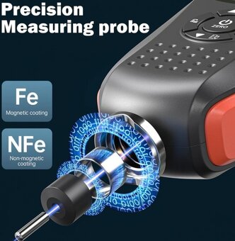 🔥 Nový kvalitný Merač hrúbky laku, Tester laku, Povlakomer - 5