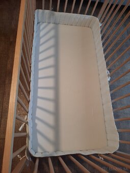 Detská postieľka IKEA, matrac, mantinel, plachty - 5