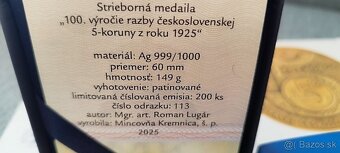 Strieborná medaila 5 Kč - 5