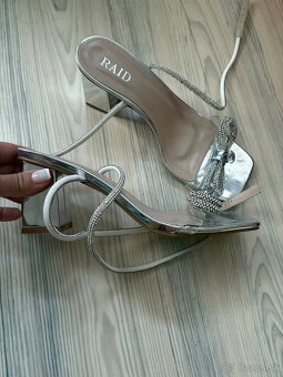 Slavnostne sandale strieborne - 5