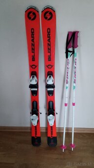 Detské/ juniorske lyže BLIZARD 120 cm+ lyžiarky +palice - 5