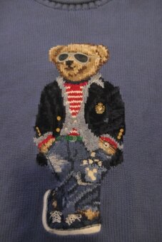 RALPH LAUREN BEAR luxusny original pansky krasny sveter XL - 5
