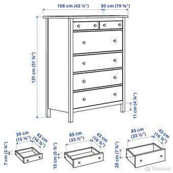 REZERVOVANE / IKEA Komoda HEMNES - 5