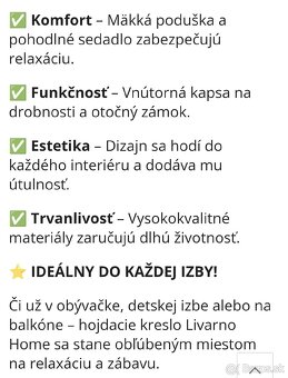 Nové závesné hojdacie kreslo. - 5