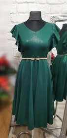 Spoločenské šaty smaragdovo zelené veľ.36 - 5