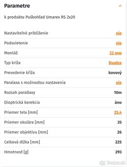 Umarex RS 2x20 pištoľový ďalekohľad - 5