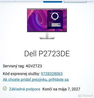 Dell LCD P2723DE v záruke - 5