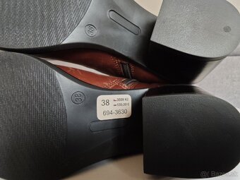 Nové kožené čižmy Baťa, 38 - 5