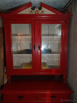 vintage kredenc, komoda, stolička - 5