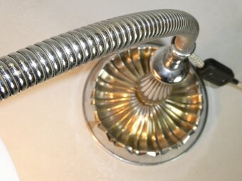 Stolová art deco lampa chrom - 5