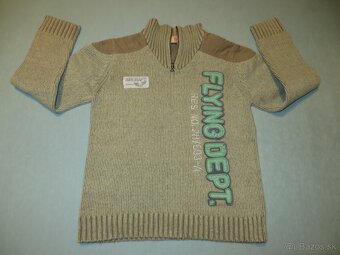 Teplá oranžovohnedá vesta + sveter - veľ. 128 - 5