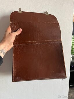 Aktovka / taška z pravej kože I retro I vintage - 5