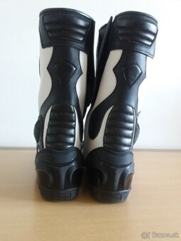 Moto Kožené Čižmy Ducati Corse White - Black - 5