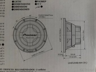 subwoofer PIONEER TS-W307D2 - 5