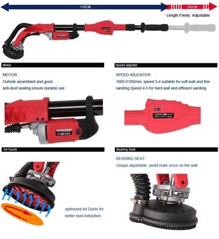 sanačná fréza bruska BC-elec 1010W nová - 5