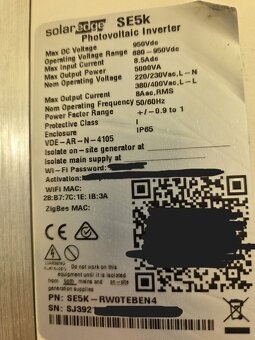 FV menic SolarEdge SE5K 3 fazy 5kW - 5