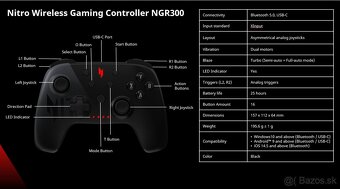 Acer Nitro Wireless Gaming Controller Black NGR300 - 5