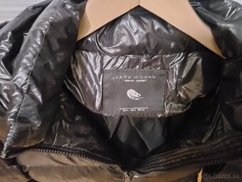 Dámska Páperová čierna lesklá nadýchana bunda L - M 22 € - 5