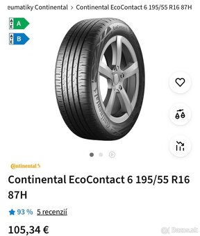 Nové letné pneumatiky Continental 195/55R16 - 5