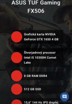 ASUS TUF Gaming FX506 – i5 / GTX1650 - 5