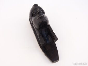 Africká Ebenová Busta - Maasai Bojovník - 5