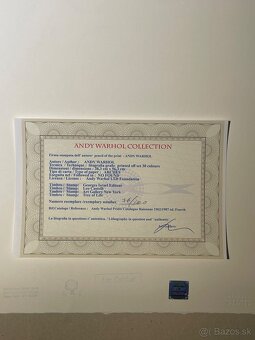 Andy Warhol "Sam" Limitovaná edícia_Certifikát - 5