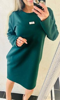Damske voľne talianske šaty darkgreen - 5