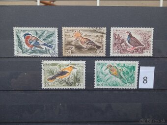 Poštové známky č.442 - VTÁCI, RYBY, MOTÝLE - 5