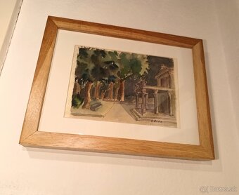 Oskar Laske (1884-1951) Akvarel. Návrh divadelnej scény - 5