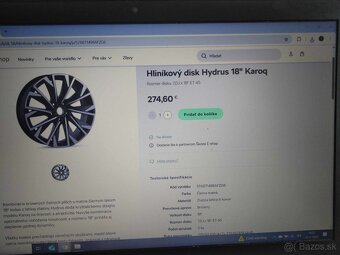 18" alu ŠKODA KAROQ originál model HYDRUS. - 5