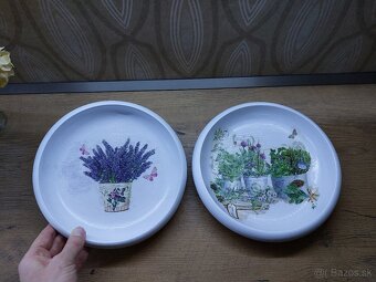 Drevená miska biela, patinovaná - 5