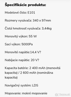 Robotický vysávač xiaomi robot vacuum s40c eu - 5