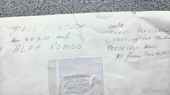Paul Pietsch Alfa Romeo fotografie s originálním autogramem - 5