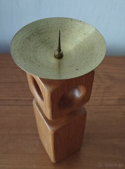 Dizajnový drevený svietnik - 5