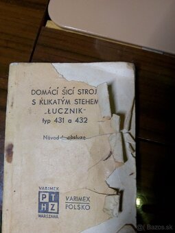 LUCZNIK poľský starožitný šijací stroj - 5