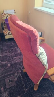 ✅ Kancelárske kreslo červené otočné - 5