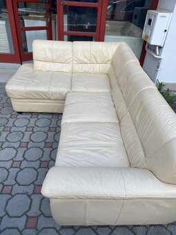 Kožená rohová sedacia súprava - 5