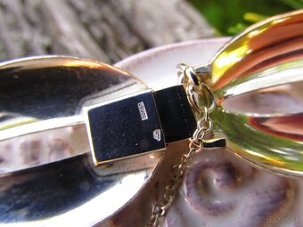 Hrubý starý strieborný náramok, Ag 900 - 5