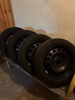 Zimné kolesá R16 – plechové disky + pneumatiky Bridgestone - 5