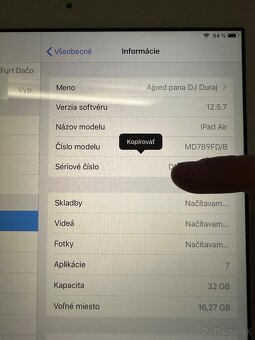 Predám Apple iPad Air Silver WiFi 32GB + púzdro - 5