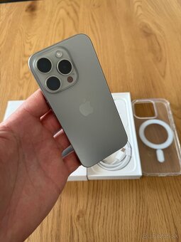 iPhone 15 Pro 128 gb Natural Titanium v záruke+prislušenstvo - 5