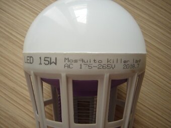 15W LED žiarovka s UV lapačom hmyzu - 5